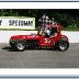 Ralph Monhay getting the flag for his 3 lap ride at the Langley Heritage speedway Langley BC Canada