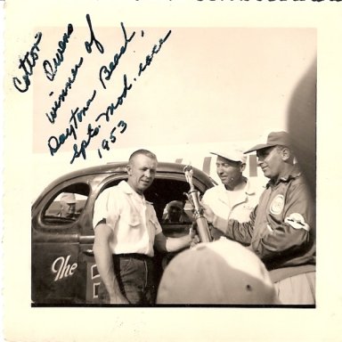 Cotton Owens at Daytona winning in1953