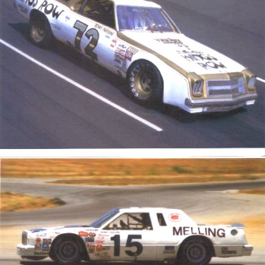 Benny Parsons 1976 Malibu and 1981 T-Bird