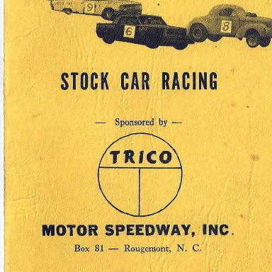 Trico Motor Speedway Rule Book, Late 1960's