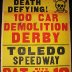 stock car poster demo derby Toledo speedway