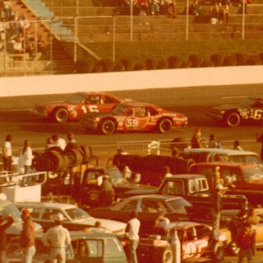 Butch Lindley (16) J.E. Beard (59) Jimmy Hensley (63) Martinsville 10-30-78