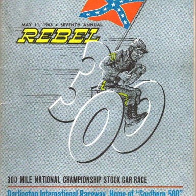 1963 Rebel 300 Program at Darlington
