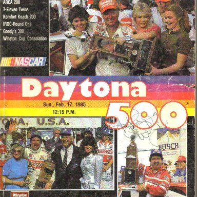 1985 Daytona 500 Program