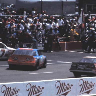 #8 Bobby Hillin #43 Richard Petty #7 Alan Kulwicki 1987 Miller American 400 @ Michigan