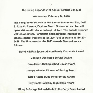 Awards Banquet Program