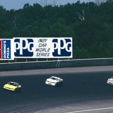 #3 Dale Earnhardt #28 Davey Allison #21 Kyle Petty 1987 @ MIS Miller American 400