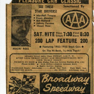 Pleasure car Classic Broadway Speedway