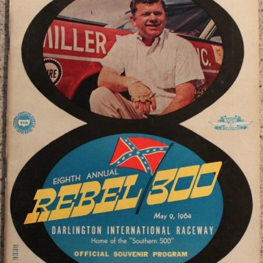 1964 Darlington Rebel 300 program