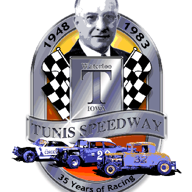 T-shirt front for upcoming Tunis Speedway Reunion