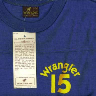 1982 Team Wrangler Shirt Front