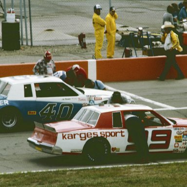 #99 Rick Knoop #40 Joe Booher 1981 Champion Spark Plug 400 @ Michigan International Speedway