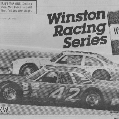 NASCAR WINSTON RACING SERIES AD