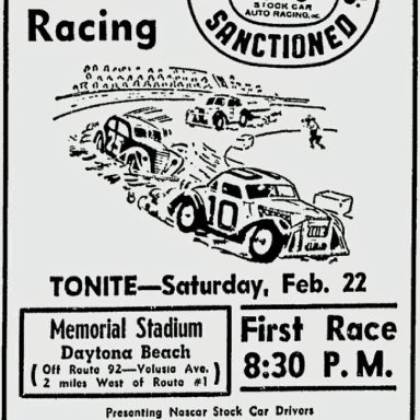 Daytona Ad 1958