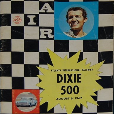 1967 Atlanta Dixie 500 program