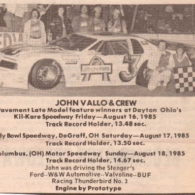 Weekend Sweep, Aug 1985