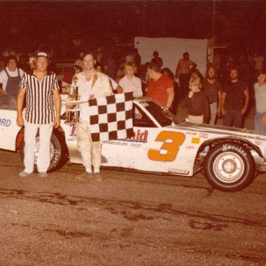 Feature Win (#45), First Annual Raymond Scherer Memorial 100 Lap, Shadybowl Speedway, July 19, 1980