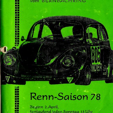 Bernbachring Racing program 1978