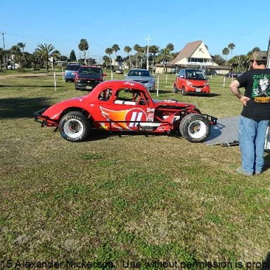 Ray Hendrick Memorial Car warming up