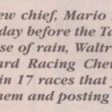 02  MARIO ROSSI , DARRELL WALTRIP AUGUST 8, 1975