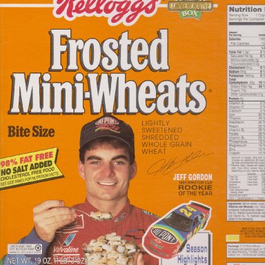 1994 JEFF GORDON COMMEMORATIVE BOX  KELLOGG'S FROSTED MINI-WHEATS  FRONT COVER 200