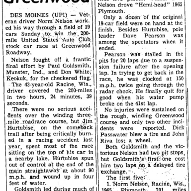 June 13, 1965 Greenwood 200