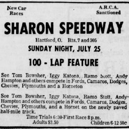 July 25, 1971 Sharon Speedway