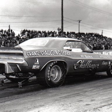 Gary Dyer in the Mr. Norm Challenger funny car