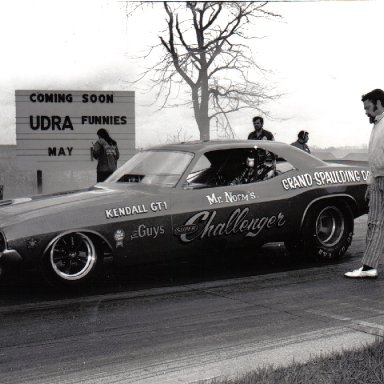 Gary Dyer in the Mr. Norm Challenger funny car
