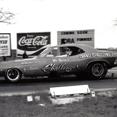 Gary Dyer in the Mr. Norm Challenger funny car