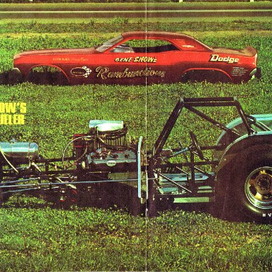 gene snow funny car,body off