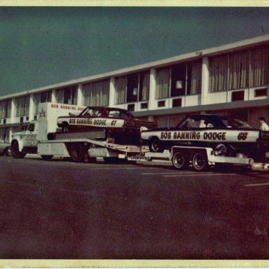 Bob Banning Coronets riding the rig near Atco.