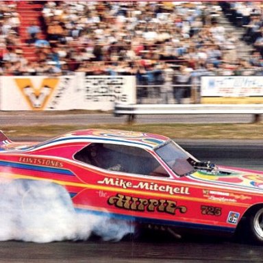 Mike the hippie Mitchell Cuda funny car