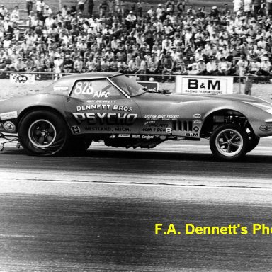 In 1970 - Corvette; PSYCHO Funny Car