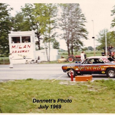 In 1969 at Milan Dragway, Michigan