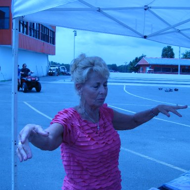 Bunny Burkett Meditating Before Her Round