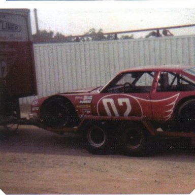 Ray Hendrick on the trailer at South Boston