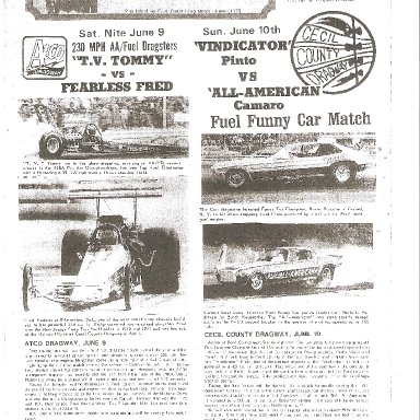 Vindicator- East Coast Drag News June 2, 1973