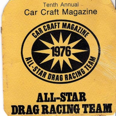 1976 car craft all-star team decal