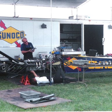 1990 INDY DRAGSTER IN PITS