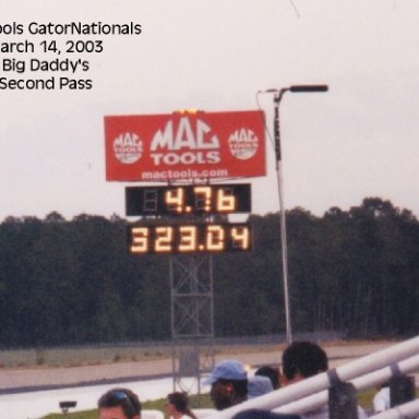 The scoreboard 2003 Gators