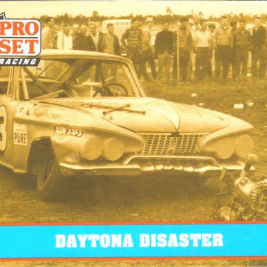 1961 Richard Petty in Infield after he went over Turns 1&2 Wall