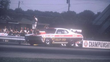 Billy the Kid coming off 1972 IHRA dragway 42  photo by todd Wingerter
