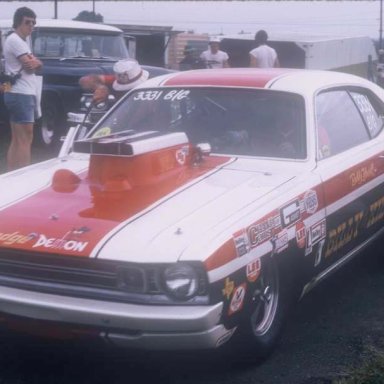 Bobby Yowell b-g billy the kid car 1973 dragway  42 photo by Todd Wingerter