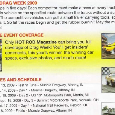 Hot Rod Magazine rules for drags