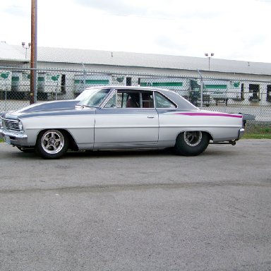 # 1097 Larry Larson 66 Nova made the quickest pass we saw 7.25 @ 199