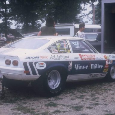 Hiner & Miller Vega 1973 dragway42 pit  photo by Todd Wingerter