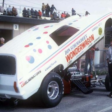 Don Schumacher  Wonder Bread car 1973 dragway 42  photo by Todd Wingerter