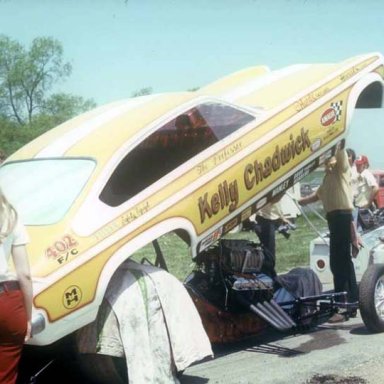 Kelly Chadwick 1972 at Dragway 42  photo by Todd Wingerter
