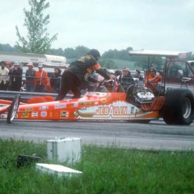 Jeb Allen lining up for a run 1972 Dragway 42  photo by Todd Wingerter